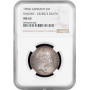 Saxony 2 mark 1904 E, NGC MS65, "Death of George of Saxony" silver coin