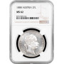 Austria 2 florin 1888, NGC MS62, "Emperor Franz Joseph I (1848 - 1916)"