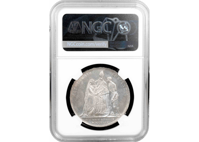 Austria 2 gulden 1854, NGC MS62, "Wedding of Franz Joseph and Sissi"