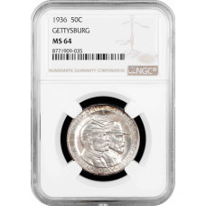 USA 1/2 Dollar 1936, NGC MS64, "75 Jahre Schlacht von Gettysburg"