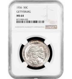 USA half dollar 1936, NGC MS64, "75th Anniversary of the Gettysburg Battle"