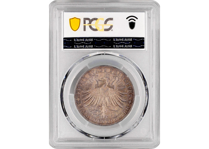 Frankfurt 1 thaler 1863, PCGS MS63, "Assembly of Princes" silver coin