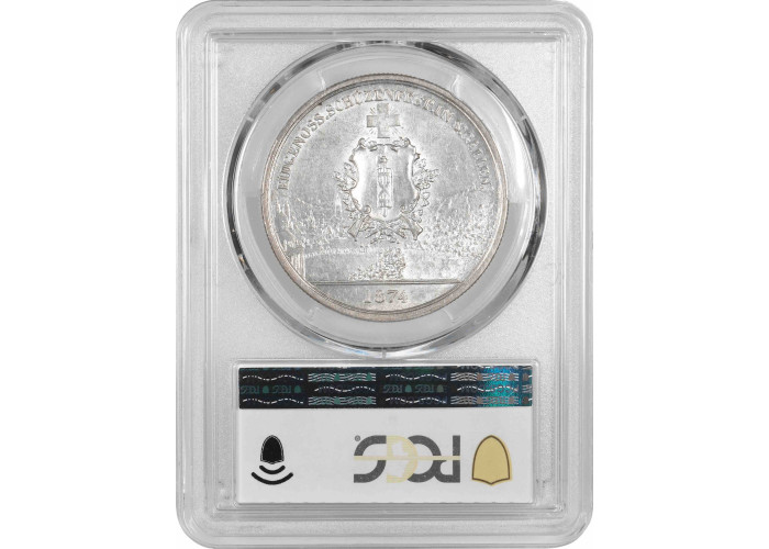 Schweiz 5 Franken 1874, PCGS MS63, "Eidgenössisches Schützenfest in Sankt Gallen"