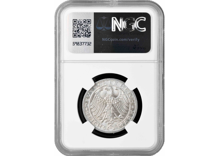 Weimar Republic 3 reichsmark 1928 A, NGC MS64, "900th Anniversary of Naumburg"