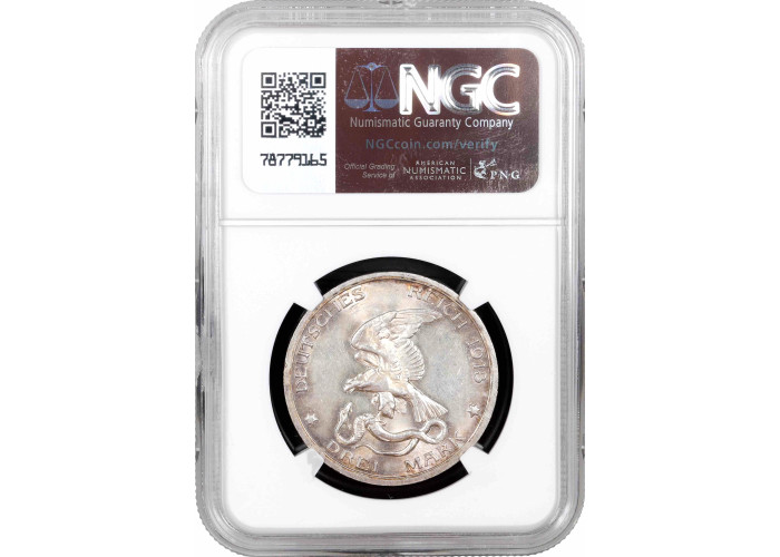 Prussia 3 mark 1913 A, NGC MS64, "Declaration of the War against France"
