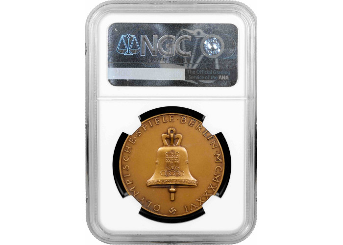 Germany - Third Reich bronze medal 1936, NGC MS66, "Berlin Olympics" Top Pop