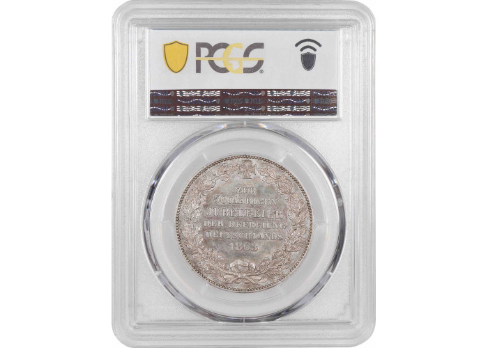 Бремен 1 талер 1863 г., PCGS MS64, "Освобождение Германии"