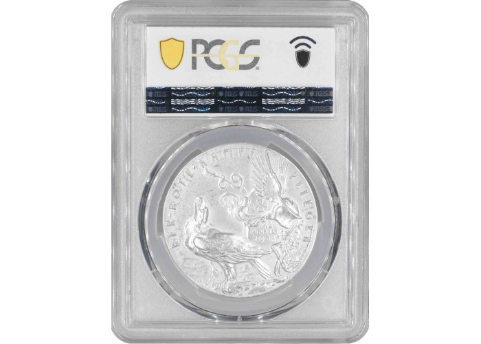 Deutschland Silbermedaille 1918, PCGS SP61, Manfred von Richthofen The Red Baron