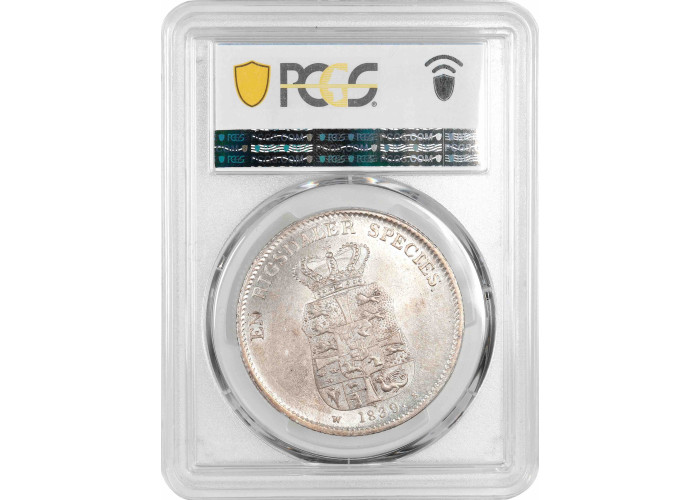 Dänemark 1 Speciesdaler 1839 IC WS, PCGS MS63, "Frederick VI (1808-1839)“Top Pop