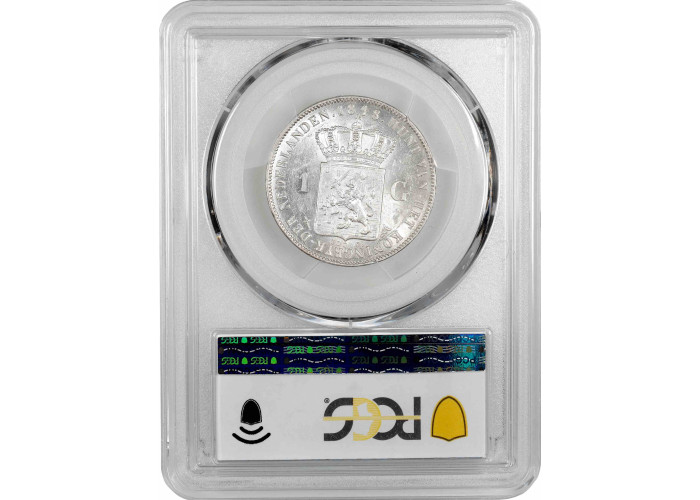 Niederlande 1 Gulden 1848, PCGS MS62, "König Wilhelm II (1840-1849)" Silbermünze