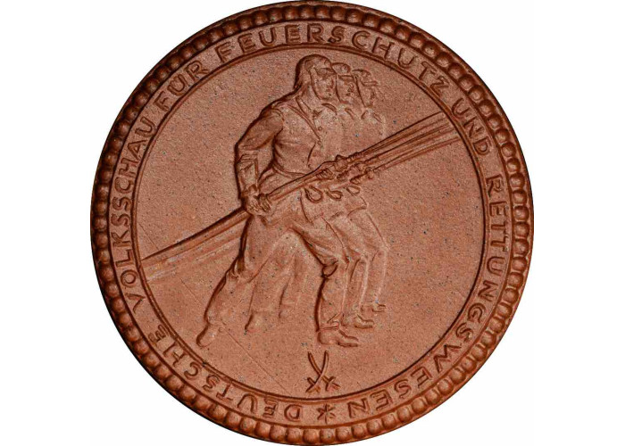 Germany - Third Reich porcelain medal 1935, PCGS MS66, "Der Rote Hahn" Top Pop