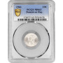 Dominican Republic 10 centavos 1961, PCGS MS63, "Dominican Republic (1937-2020)"