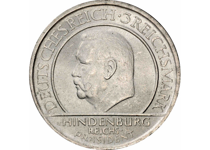 Weimar Republic 3 reichsmark 1929 A, PCGS MS65, "Weimar Constitution" Pop 6/1