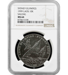 Laos 10 kip 1999, NGC MS64, "XXVII Olympic Games, Sydney 2000" Top Pop 1/0