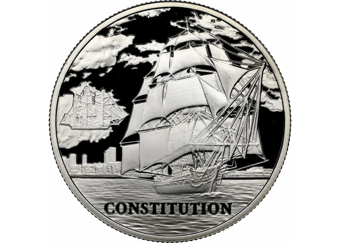 Belarus 1 rouble 2010, NGC MS70, "Sailing ships - The Constitution" Top Pop 1/0