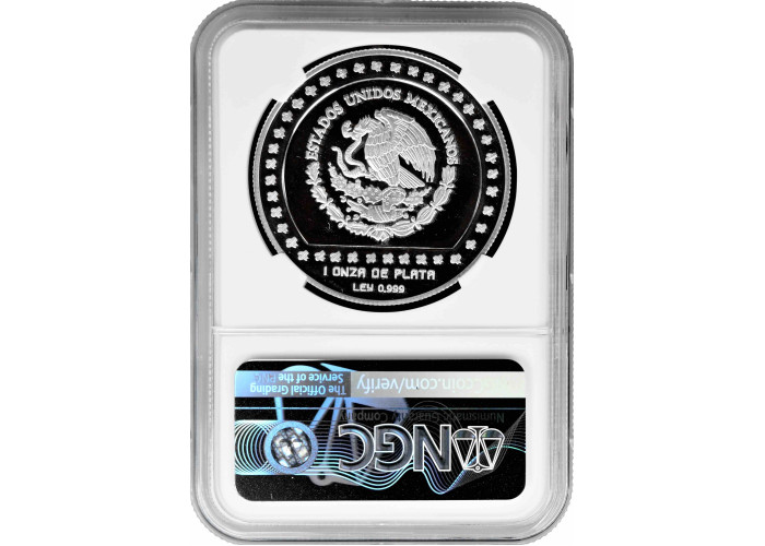 Mexico 5 pesos 1993 Mo, NGC PF69 UC, "Pre-Columbian Aztec - Xochipilli"