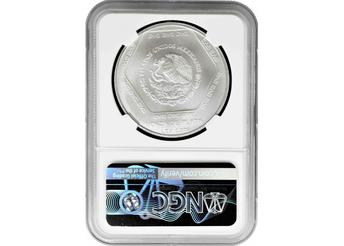 Mexico 5 pesos 1994 Mo, NGC MS69, "Maya - Lapida Tumba de Palenque" Top Pop