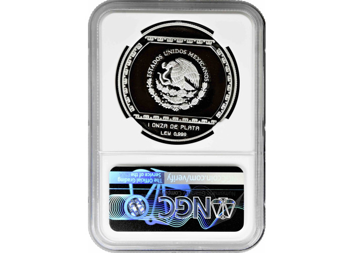 Mexico 5 pesos 1993 Mo, NGC PF69 UC, "Veracruz - Bajorrelieve de el Tajin"