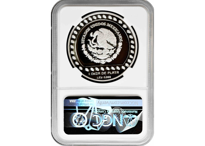 Mexico 5 pesos 1993 Mo, NGC PF69 UC, "Pre-Columbian Aztec - Eagle Warrior"