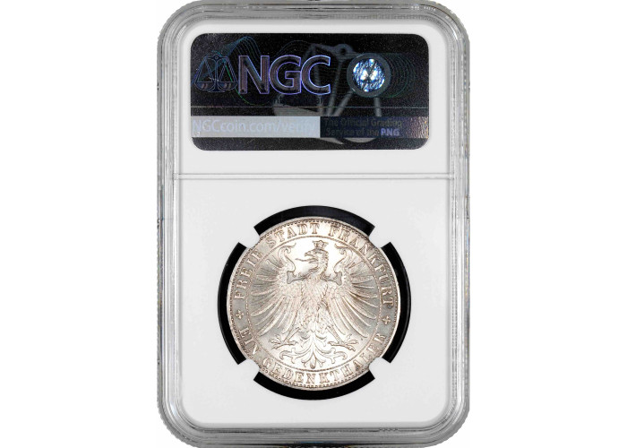 Франкфурт 1 талер 1863 г., NGC MS63, "Собрание князей"