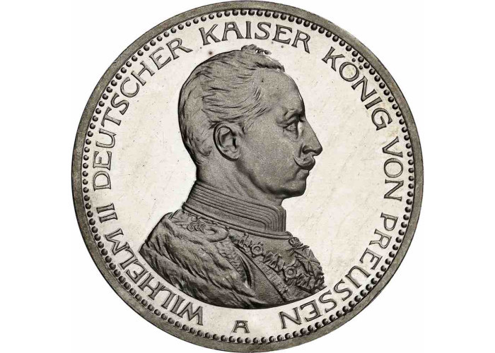 Prussia 5 mark 1913 A, NGC PF64 UC, "King Wilhelm II (1888 - 1918)" silver coin