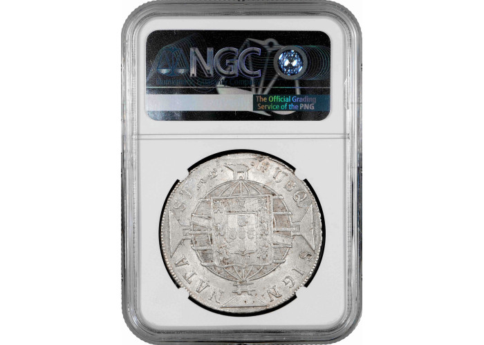 Brazil 960 reis 1818 R, NGC AU58, "King John VI (1802 - 1822)" silver coin