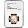 Baden 2 mark 1907 G, NGC MS62, "Grand Duke Frederick I (1856 - 1907)"