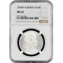 Austria 1 vereinsthaler 1858 A, NGC MS62, "Emperor Franz Joseph I (1848 - 1916)"