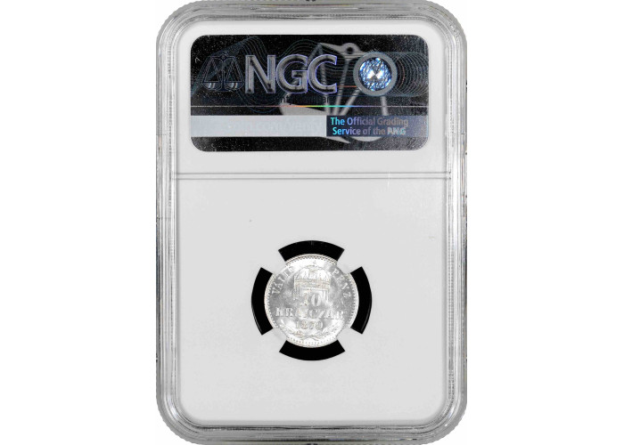 Hungary 10 krajcar 1870 KB, NGC MS64, "Franz Joseph I (1848 - 1916)"
