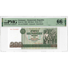 Німеччина 200 марок 1985, PMG 66 EPQ, "Демократична Республіка" № 32