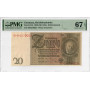 Німеччина 20 рейхсмарок 1929 (ND 1945), PMG 67 EPQ, "Reichsbanknote" Pick# 181b