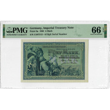 Germany 5 Mark 1904, PMG 66 EPQ, "Imperial Treasury Note" Pick# 8a 