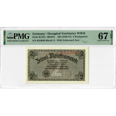 Germany 2 Reichsmark 1940-1945, PMG 67 EPQ, "WWII", Pick# R137a