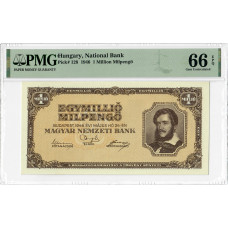 Ungarn 1 Million Milpengo 1946, PMG 66 EPQ, "National Bank" Pick# 128