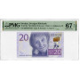 Sweden 20 Kronor ND (2025), PMG 67 EPQ, "Sveriges Riksbank" Pick# 69c
