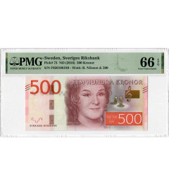 Sweden 500 Kronor ND (2016), PMG 66 EPQ, "Sveriges Riksbank" Pick# 73