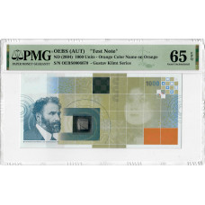 Австрія "Тестова нота" 1000 одиниць ND (2004), PMG 65 EPQ, "Густав Клімт - Апельсинове ім'я"