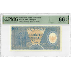 Indonesien 100 Rupiah 1964, PMG 66 EPQ, „Bank Indonesia“ Pick# 98