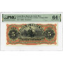 Costa Rica 5 Colones ND (1901-08), PMG 64 EPQ, „Banco de Costa Rica“ Pick# S173r