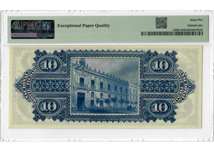 Mexico 10 Pesos ND (1880-81), PMG 65 EPQ, "Nacional Monte de Piedad" Pick# S266r1