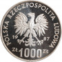 Polen 1000 Złotych 1987, PROOF PROBA, "XV. Olympische Winterspiele, Calgary 1988"