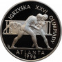 Poland 20 zlotych 1995, PROOF, "XXVI summer Olympics, Atlanta 1996 - Wrestlers"