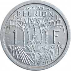 Reunion 1 franc 1964, BU, "Overseas department of France (1945 - 1973)"