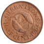 Sierra Leone 1/2 cent 1964, UNC, "Prime Minister Sir Milton Margai (1961 - 1964)"