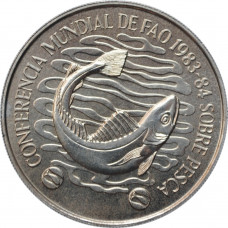 Uruguay 20 new pesos 1984, BU, "World Fisheries Conference"