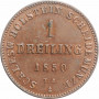 Schleswig-Holstein 1 Dreiling 1850, UNC, "Provisorische Regierung (1850 - 1851)"