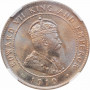 Jamaica 1 penny 1910, NGC MS66, "King Edward VII (1902 - 1910)"