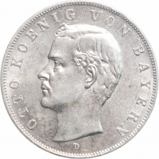 Bavaria 3 mark 1912, UNC, "King Otto I (1886 - 1913)"