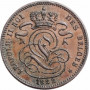 Belgium 1 centime 1882 DES, UNC, "King Leopold II (1865 - 1909)"