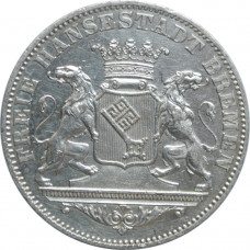 Bremen 36 grote 1864, AU Details, "Free Hanseatic City of Bremen (1806 - 1871)"